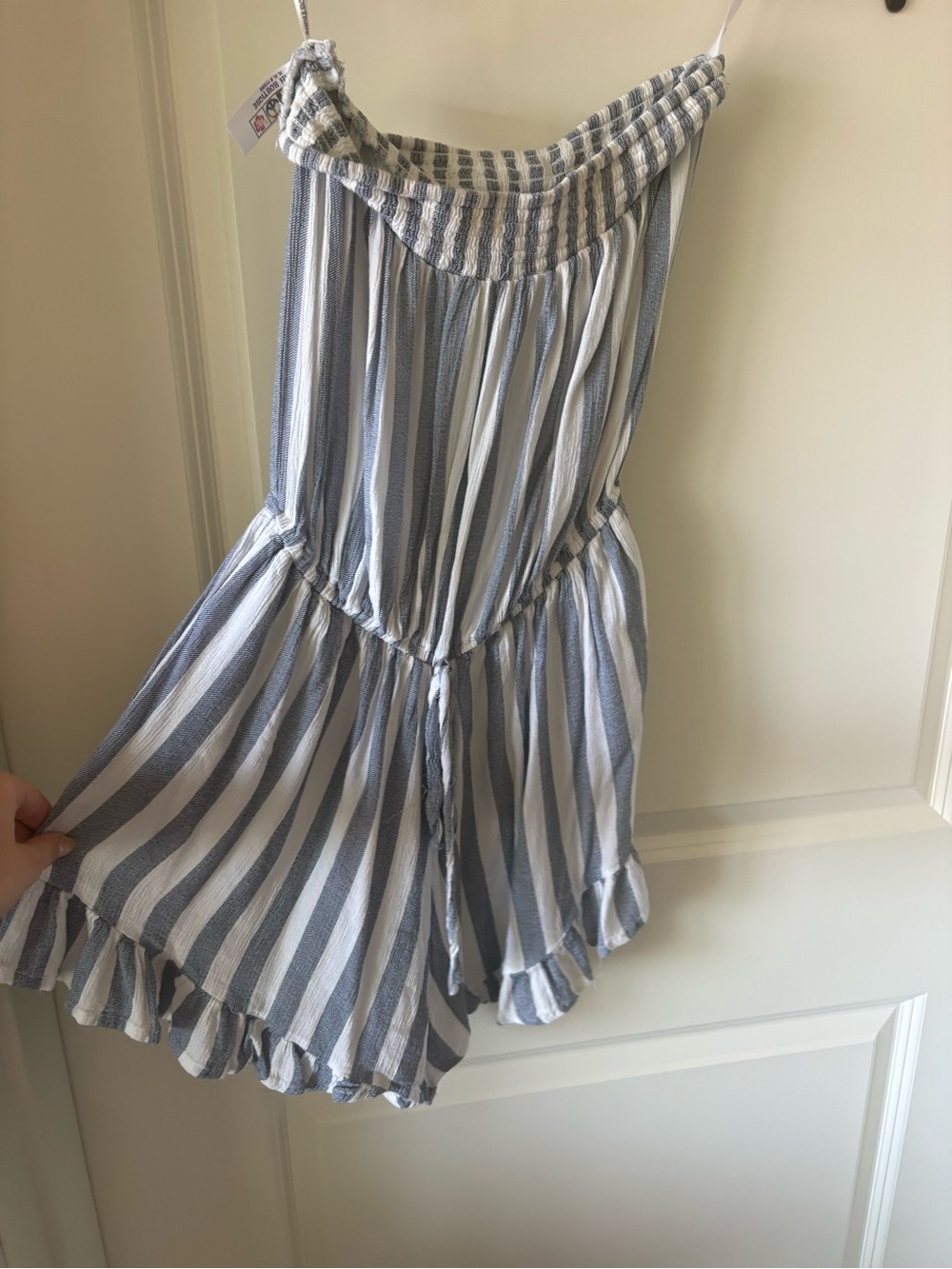 India Boutique Gray & White Textured Romper